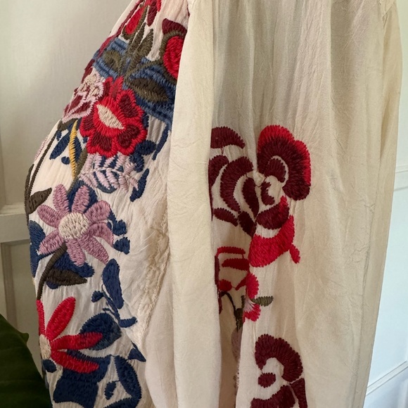 NWT Johnny Was, XL, EDIE BLOUSE Gorgeous floral, semi sheer - Picture 9 of 13